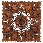 Панно из дерева квадратное Flower Panel With Trees варинант исполнения - 1 | Loft Concept в Липецке