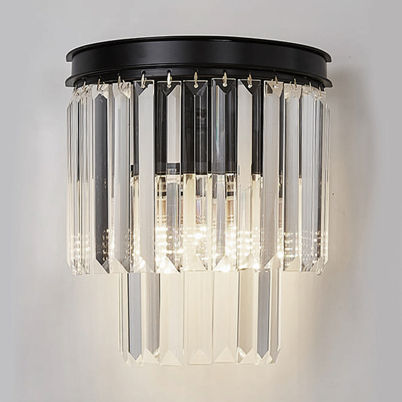 Бра  Odeon Clear Glass II Черный Хром Прозрачное Стекло в Липецке | Loft Concept 