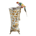 Ваза фарфоровая с птицей на бронзовой ветке Garden of Eden варинант исполнения - 5 | Loft Concept в Липецке