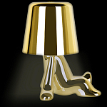 Настольная лампа фигурная золотого цвета с гладким абажуром Высота 17 см Sophia варинант исполнения - 5 | Loft Concept в Липецке