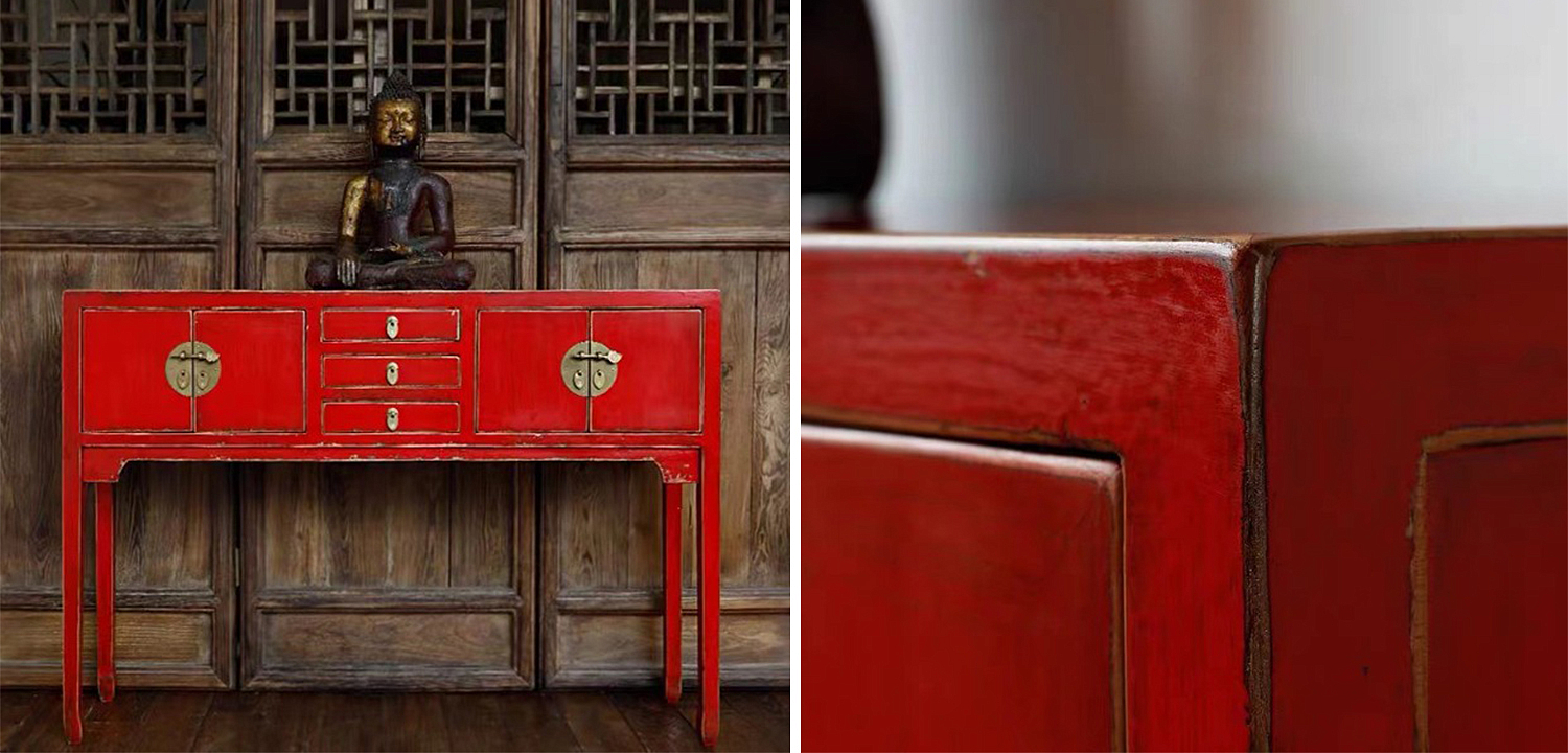 Красная Консоль в Китайском Стиле Red Console Chinese Красная Консоль в Китайском Стиле Red Console Chinese - Loft-Concept в Липецке