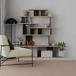 Стеллаж прямой с вертикальными и горизонтальными полками цвета антрацит и древесины APOLLON BOOKCASE ANTHRACITE OAK варинант исполнения - 1 | Loft Concept в Липецке