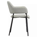 Стул мягкий с подлокотниками Chair Gray Upholstery Boucle варинант исполнения - 2 | Loft Concept в Липецке