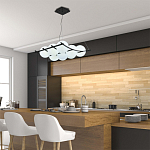 Люстра подвесная с 9-ю плафонами в форме шара Yarvi варинант исполнения - 2 | Loft Concept в Липецке