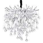 Люстра с хрустальными подвесками капли серебро Droplet Silver Chandelier 5 варинант исполнения - 1 | Loft Concept в Липецке