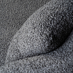 Кушетка серая с обивкой букле Thalia Grey Boucle Sofa варинант исполнения - 2 | Loft Concept в Липецке