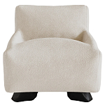 Кресло Cannes с мягкой обивкой букле молочного цвета  варинант исполнения - 4 | Loft Concept в Липецке