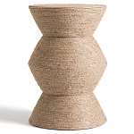 Приставной стол с отделкой из джута Juti D30 см варинант исполнения - 2 | Loft Concept в Липецке