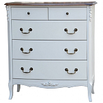 Высокий деревянный комод в стиле прованс Montmartre Provence Chest of Drawers варинант исполнения - 1 | Loft Concept в Липецке