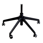 Стул с мягкой бежевой обивкой из велюра и подъемно-поворотным механизмом на черных колесиках Harper Beige варинант исполнения - 4 | Loft Concept в Липецке