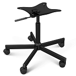 Стул с мягкой черной обивкой из велюра и подъемно-поворотным механизмом на колесиках Harper Black варинант исполнения - 4 | Loft Concept в Липецке