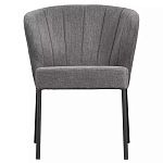 Стул серый с широкой закругленной спинкой Chair Gray Attractive варинант исполнения - 1 | Loft Concept в Липецке
