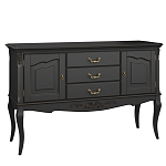 Консоль черная из массива бука с ящиками в стиле прованс Black Provence варинант исполнения - 2 | Loft Concept в Липецке