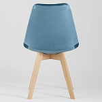 Стул с мягким велюровым сиденьем Arvika Blue варинант исполнения - 4 | Loft Concept в Липецке