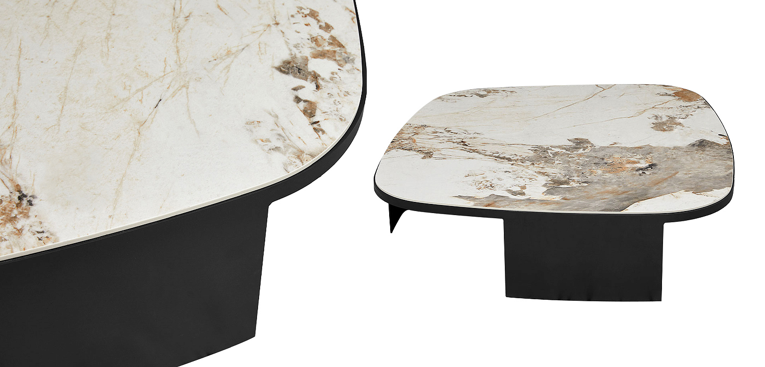 Кофейный стол с каменной столешницей Keir Coffee Table Кофейный стол с каменной столешницей Keir Coffee Table - Loft-Concept в Липецке