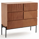 Комод с геометрическим рисунком на ящиках Anders Dark Wood варинант исполнения - 1 | Loft Concept в Липецке