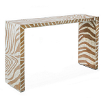 Консоль Дизайнерская Kenya Console ZEBRA Bone Inlay Beige варинант исполнения - 3 | Loft Concept в Липецке