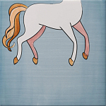 Плитка с узором Девочка единорог варинант исполнения - 6 | Loft Concept в Липецке