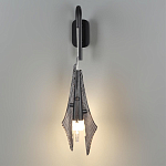 Бра черного цвета с плафоном из рельефного стекла Glass Pod варинант исполнения - 8 | Loft Concept в Липецке