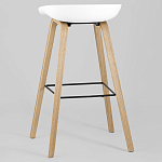 Барный стул на ножках из натурального дерева Boras White варинант исполнения - 5 | Loft Concept в Липецке