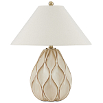 Настольная лампа с волнистым узором и абажуром в форме конуса Macrame варинант исполнения - 3 | Loft Concept в Липецке