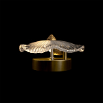 Бра в форме прозрачного стеклянного цветка с рельефной текстурой Textured Glass варинант исполнения - 12 | Loft Concept в Липецке