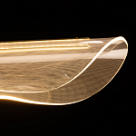 Люстра линейная с прозрачным волнообразным плафоном Wave Line варинант исполнения - 7 | Loft Concept в Липецке