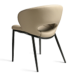 Стул обеденный кремовый из экокожи Futuristic Chair варинант исполнения - 2 | Loft Concept в Липецке