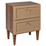 Тумба прикроватная бежевая из массива бука с 2-мя ящиками Wenge Light варинант исполнения - 1 | Loft Concept в Липецке