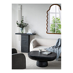 Столик кофейный черного цвета с овальной столешницей и круглым основанием Black Dalmen Table варинант исполнения - 4 | Loft Concept в Липецке