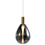 Подвесной светильник со стеклянным плафоном в форме капли дымчатого цвета NAOMI drop smoke варинант исполнения - 1 | Loft Concept в Липецке