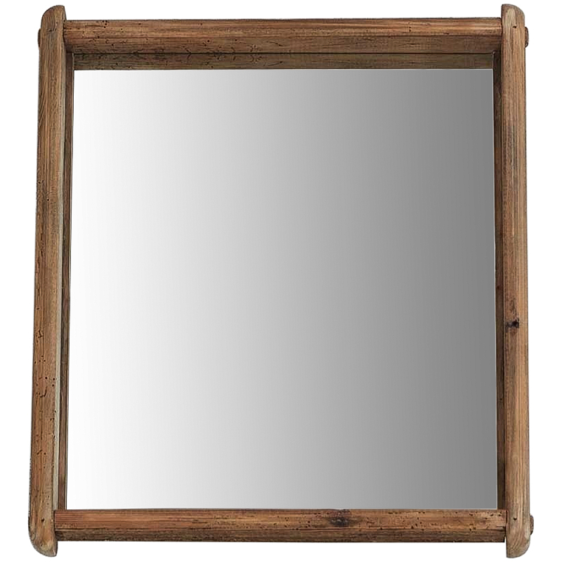 Квадратное настенное зеркало в деревянной раме Lyons Mirror Зеркало Коричневый Квадратное настенное зеркало в деревянной раме Lyons Mirror Зеркало Коричневый в Липецке | Loft Concept