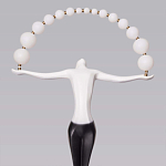 Торшер черно-белая статуэтка Девушка Girl Carries Light Balls варинант исполнения - 2 | Loft Concept в Липецке