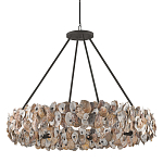 Люстра круглая с абажуром из устричных раковин Sea Ravens варинант исполнения - 2 | Loft Concept в Липецке