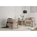 Кресло полукруглое мягкое с буклированной обивкой Armchair with Boucle Upholstery варинант исполнения - 3 | Loft Concept в Липецке