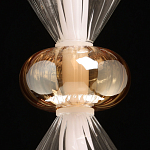 Подвесной светильник с вертикальной композицией из прозрачных и янтарных стеклянных шаров и ромбов Gabriel Scott Luna варинант исполнения - 17 | Loft Concept в Липецке