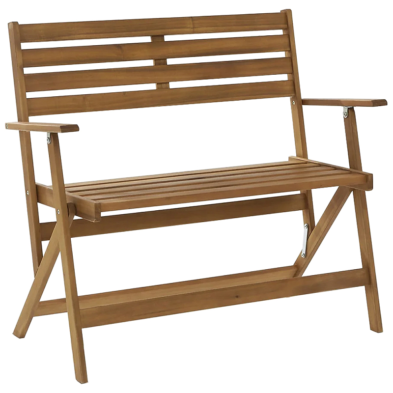 Деревянная садовая скамейка складная Gary Wood Bench Коричневый Деревянная садовая скамейка складная Gary Wood Bench Коричневый в Липецке | Loft Concept