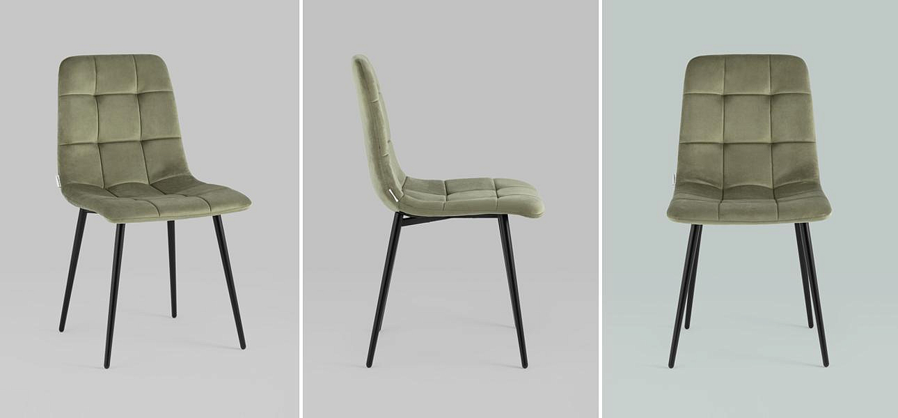 Стул NANCY Chair Пыльно-Оливковый Велюр Стул NANCY Chair Пыльно-Оливковый Велюр - Loft-Concept в Липецке