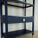 Стеллаж Elsa Dreams Blue со стеклянными полками и ящиком варинант исполнения - 5 | Loft Concept в Липецке