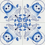 Плитка с узором Котики варинант исполнения - 1 | Loft Concept в Липецке