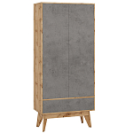 Шкаф с фасадом цвета серый бетон Grace of Furniture варинант исполнения - 1 | Loft Concept в Липецке