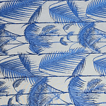 Мебельная ткань Вышивка синий принт 280 см T2-136 варинант исполнения - 1 | Loft Concept в Липецке