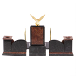 Настольный письменный набор из лемезита и змеевика с декором в виде Орла в подарочной упаковке Successful Leader варинант исполнения - 6 | Loft Concept в Липецке