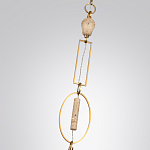 Подвесной светильник с плоским прозрачным плафоном и декоративной вставкой из текстурного камня Tectona  варинант исполнения - 7 | Loft Concept в Липецке