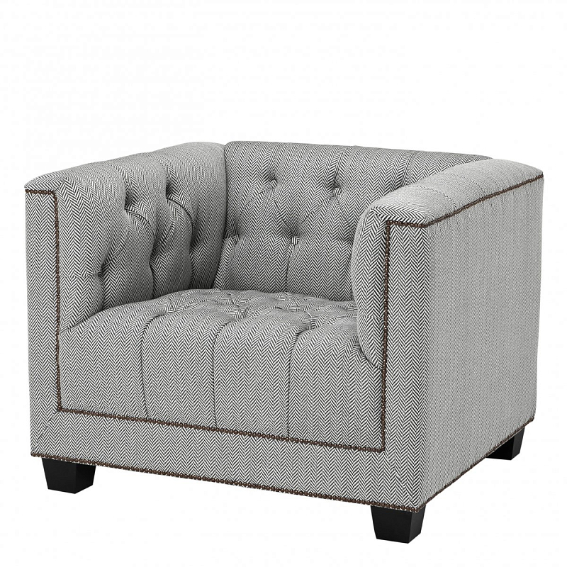 Кресло Eichholtz Chair Paolo Grey Серый Черный Кресло Eichholtz Chair Paolo Grey Серый Черный в Липецке | Loft Concept