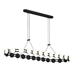 Люстра овальная с круглыми светодиодными источниками света Maxine Light варинант исполнения - 7 | Loft Concept в Липецке