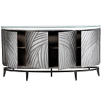 Комод фактурный серебристый с дверцами Silver Chest of Drawers варинант исполнения - 2 | Loft Concept в Липецке