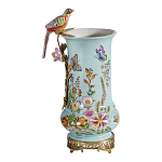 Ваза с птичкой из фарфора с бронзовыми элементами Garden of Eden варинант исполнения - 5 | Loft Concept в Липецке