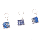 Зеркало брелок складное двухстороннее из натурального камня Лазурит Stone Mirrors варинант исполнения - 8 | Loft Concept в Липецке