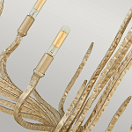 Люстра дизайнерская золотого цвета с 6-ю лампами на изогнутых рожках с текстурной поверхностью Hinkley варинант исполнения - 5 | Loft Concept в Липецке